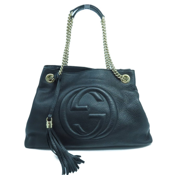 Gucci Handbags - 💎✨Authentic✨💎 Gucci Soho Chain Shoulder Bag Calfskin Leather Black